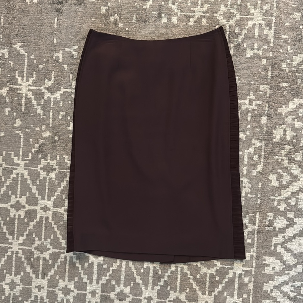 4 Maroon Purple Plum The Limited Knee-Length Pencil Skirt Rouching detail lined